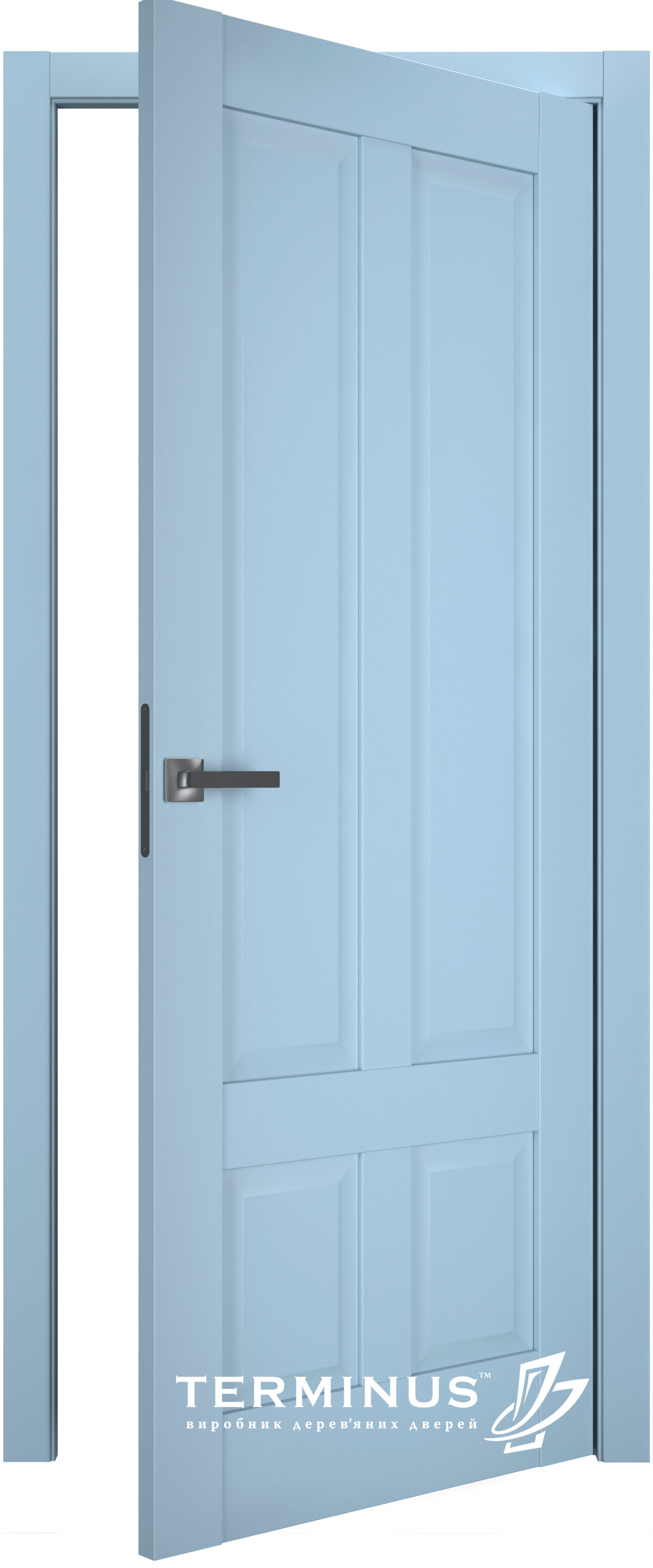 A1-Neo-Soft 609 Akvmarin laminált beltéri ajtó tömör - Image 2 A1-Neo-Soft 609 Akvmarin laminált beltéri ajtó tömör - A NeoSoft 609 Aquamarine laminalt belteri ajto tomor open 1200x2881