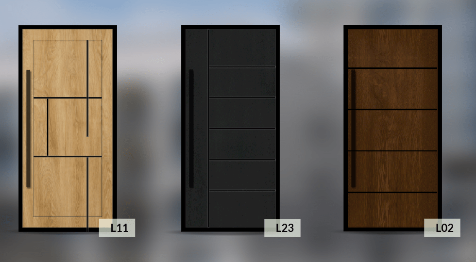 műanyag bejárati ajtó Black Edition – fekete INOX elemek műanyag bejárati ajtók rendelésénél - 17