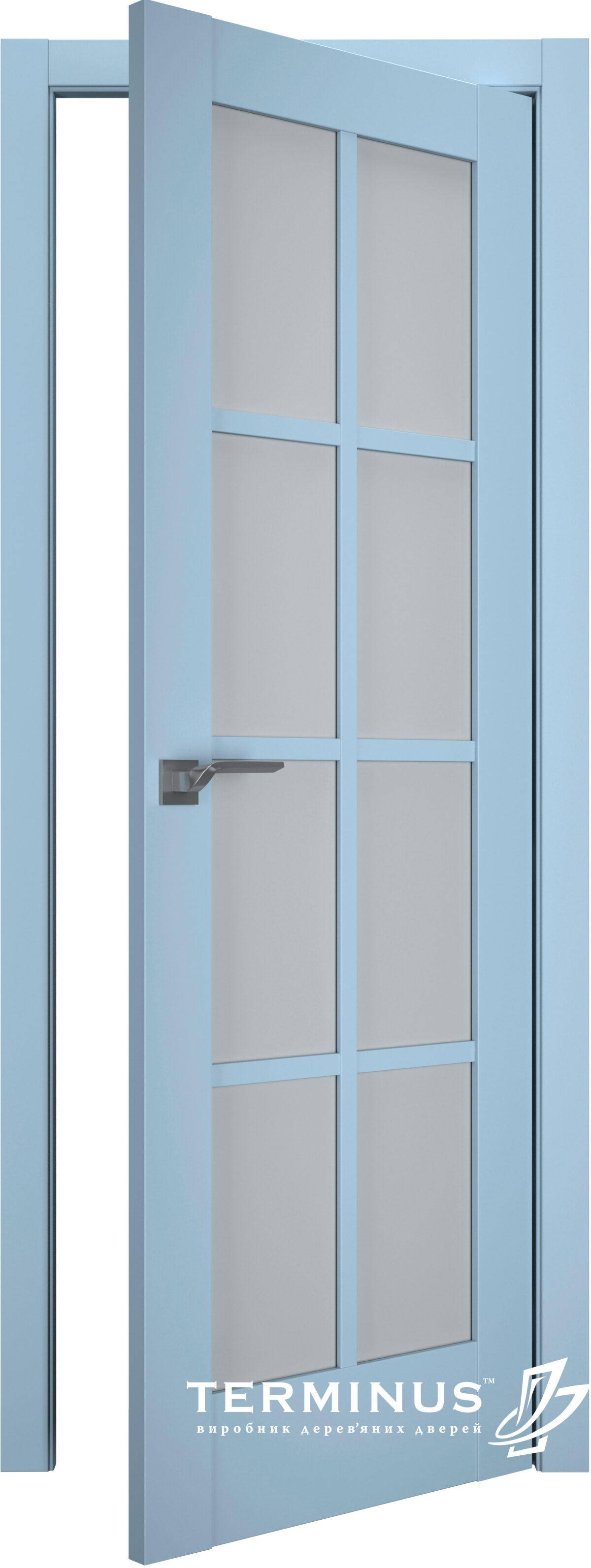 A1-Neo-Soft 601 Akvamarin laminált beltéri ajtó szatén üveggel - Image 2 A1-Neo-Soft 601 Akvamarin laminált beltéri ajtó szatén üveggel - A NeoSoft 601 Aquamarin laminalt belteri ajto szaten uveggel open 1200x3185