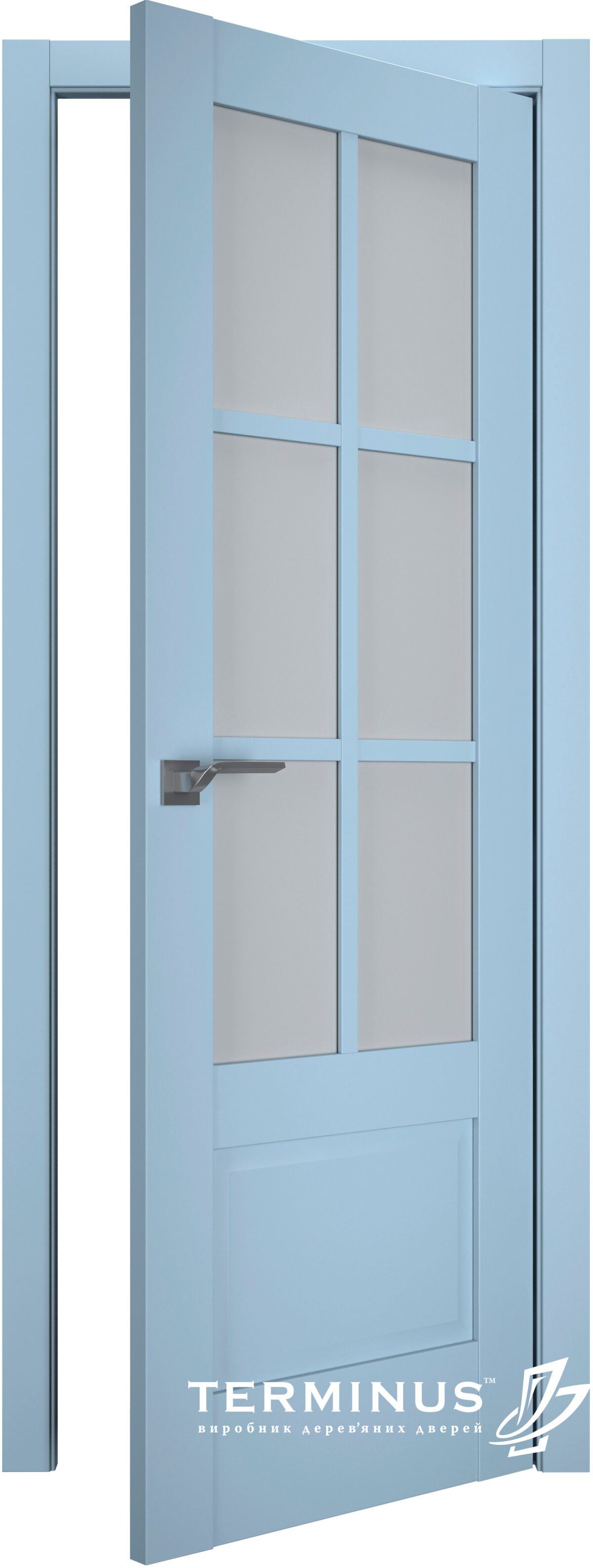 A1-Neo-Soft 602 Akvamarin laminált beltéri ajtó szatén üveggel - Image 2 A1-Neo-Soft 602 Akvamarin laminált beltéri ajtó szatén üveggel - A NeoSoft 602 Aquamarine laminalt belteri ajto szaten uveggel open 1200x3171
