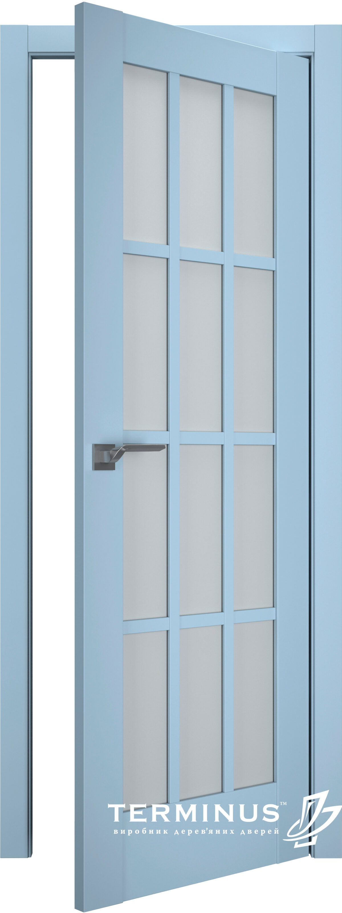 A1-Neo-Soft 603 Akvamarin laminált beltéri ajtó szatén üveggel - Image 2 A1-Neo-Soft 603 Akvamarin laminált beltéri ajtó szatén üveggel - A NeoSoft 603 Aquamarine laminalt belteri ajto szaten uveggel open 1200x3201