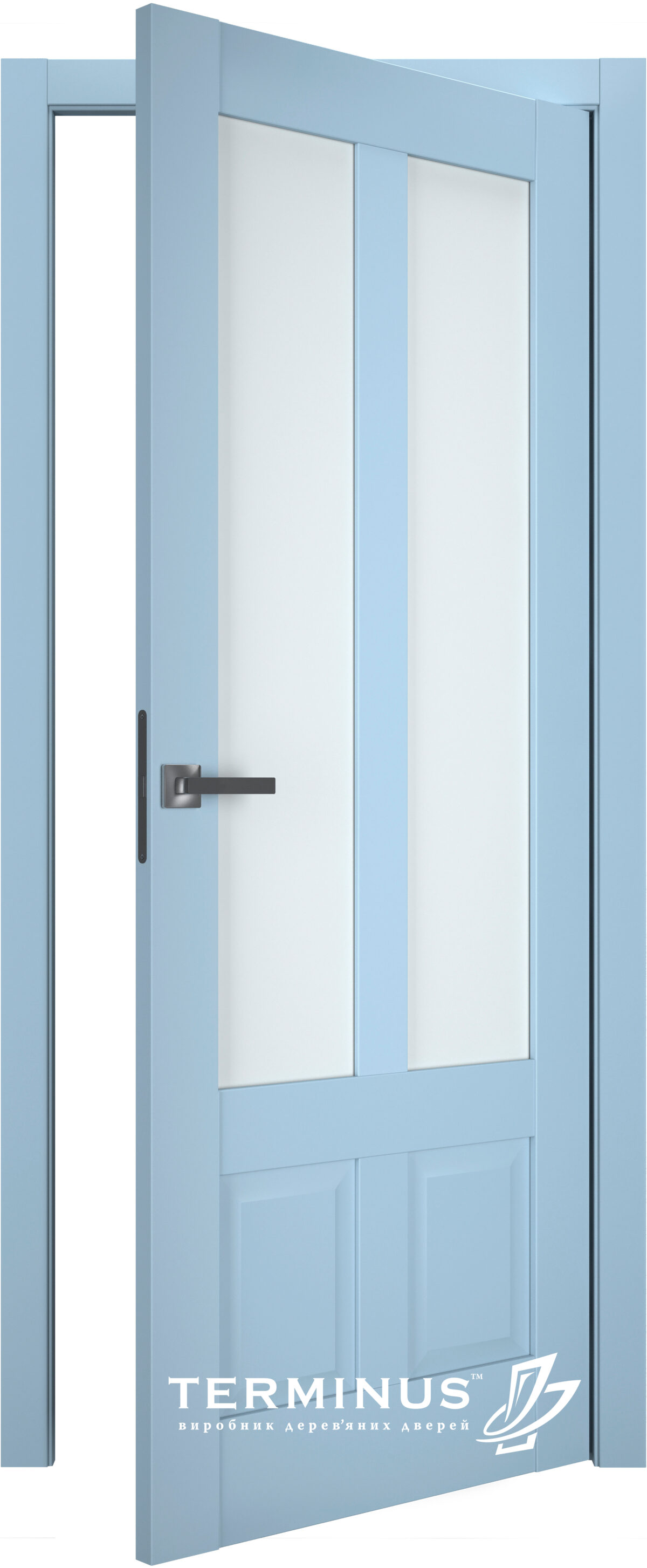 A1-Neo-Soft 609 Akvamarin laminált beltéri ajtó szatén üveggel - Image 2 A1-Neo-Soft 609 Akvamarin laminált beltéri ajtó szatén üveggel - A NeoSoft 609 Aquamarine laminalt belteri ajto szaten uveggel open 1200x2907