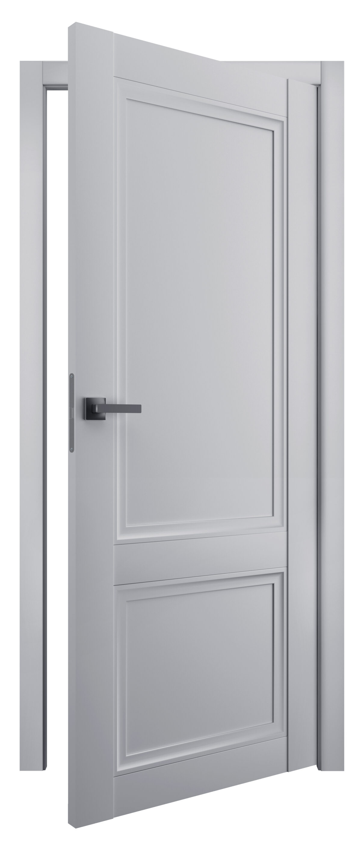 A0-Neoclassico 402 Szürke laminált beltéri ajtó tömör - Image 2 A0-Neoclassico 402 Szürke laminált beltéri ajtó tömör - A0 Neoclassico 402 Light Grey laminalt belteri ajto tomor open 1200x2797