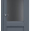 A0-Neoclassico 404 Antracit laminált beltéri ajtó szatén üveggel