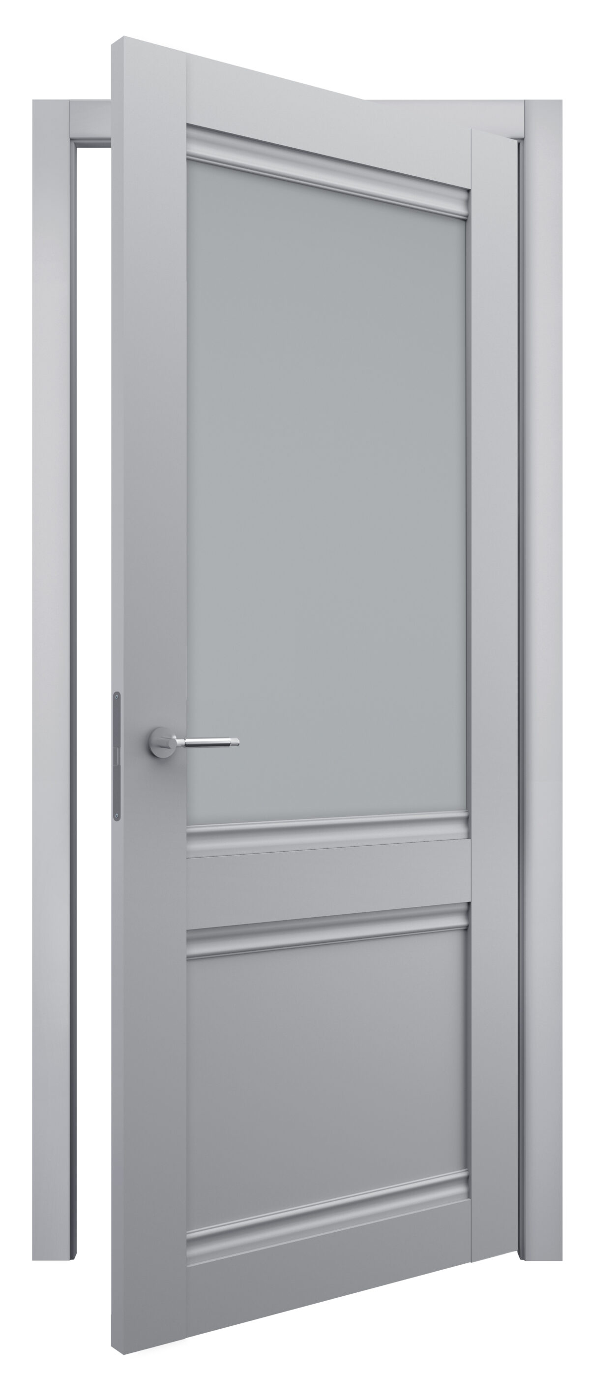A0-Neoclassico 404 Szürke laminált beltéri ajtó szatén üveggel - Image 2 A0-Neoclassico 404 Szürke laminált beltéri ajtó szatén üveggel - A0 Neoclassico 404 Light Grey laminalt belteri ajto uveges open 1200x2797
