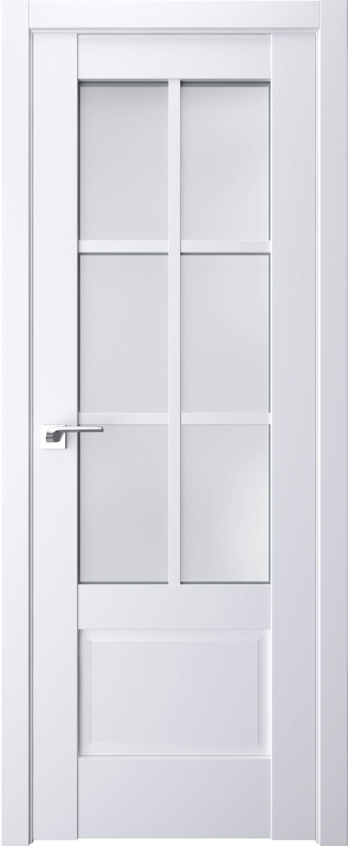 A0-Neoclassico 602 Fehér laminált beltéri ajtó szatén üveggel A0-Neoclassico 602 Fehér laminált beltéri ajtó szatén üveggel - A0 Neoclassico 601 White laminalt belteri ajto uveges 1 1200x2914