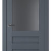 A0-Neoclassico 608 Antracit laminált beltéri ajtó szatén üveggel