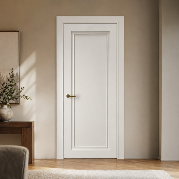 A0-Neoclassico 401 Magnólia laminált beltéri ajtó tömör Turino Szürke Tölgy laminált beltéri ajtó szatén üveggel - A0 Neoclassico 401 Magnolia laminalt belteri ajto tomor scaled 1 600x600