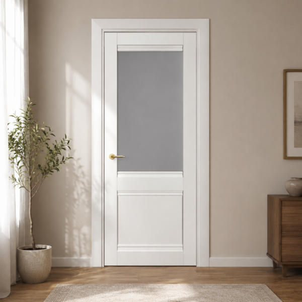 A0-Neoclassico 404 Magnólia laminált beltéri ajtó szatén üveggel A0-Neoclassico 404 Antracit laminált beltéri ajtó tömör - A0 Neoclassico 404 Magnolia laminalt belteri ajto uveges scaled 1 600x600