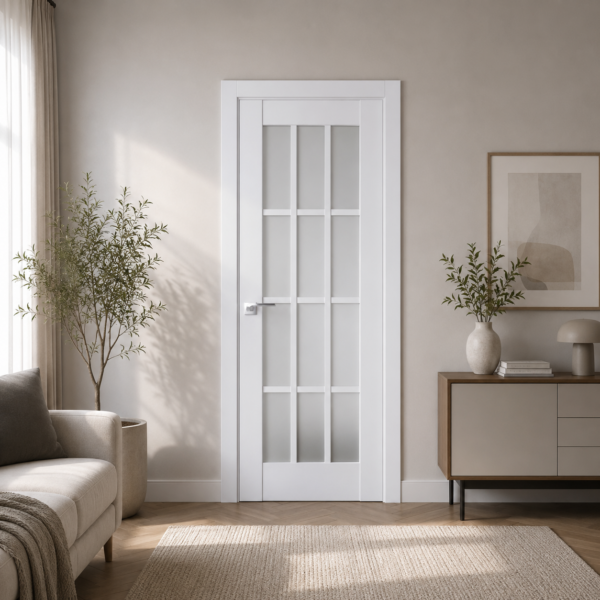 A0-Neoclassico 603 Fehér laminált beltéri ajtó szatén üveggel - A0 Neoclassico 603 White laminalt belteri ajto uveges 1 600x600 A0-Neoclassico 603 Magnólia laminált beltéri ajtó szatén üveggel - A0 Neoclassico 603 White laminalt belteri ajto uveges 1 600x600