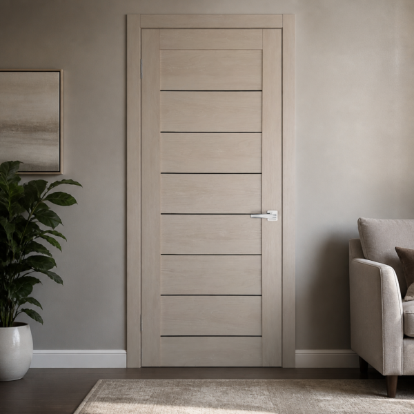 Line Astona Rozewood laminált beltéri ajtó szatén üveggel