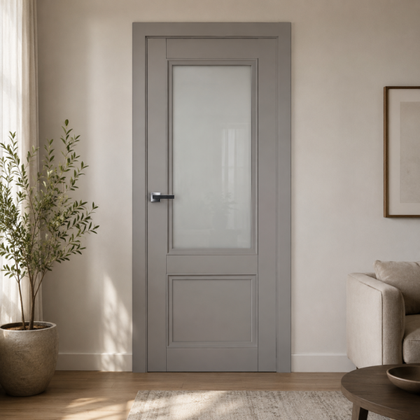 A1-Neo-Soft 402 Oniksz laminált beltéri ajtó szatén üveggel